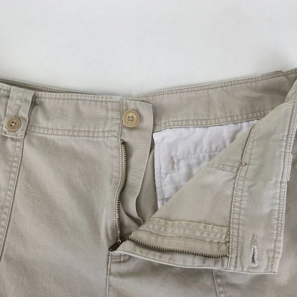 Lauren Jeans Co. Twill Shorts Women's Plus Size 14 Khaki 100% Cotton High Rise - Picture 2 of 9